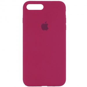 Оригинальный чехол Silicone Case 360 с микрофиброй для Iphone 7 Plus / 8 Plus – Красный / Rose Red