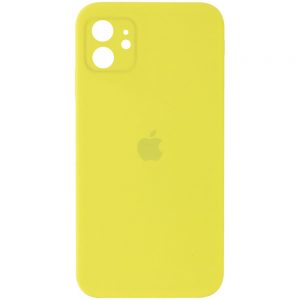 Оригинальный чехол Silicone Cover 360 Square с защитой камеры для Iphone 11 – Желтый / Bright Yellow