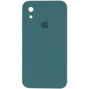 Оригинальный чехол Silicone Cover 360 Square с защитой камеры для Iphone XR – Зеленый / Pine green