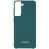 Оригинальный чехол Silicone Case с микрофиброй для Samsung Galaxy S21 – Зеленый / Pine green