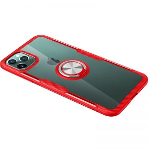 Чехол TPU+PC Deen CrystalRing с креплением под магнитный держатель для Iphone 11 Pro — Красный