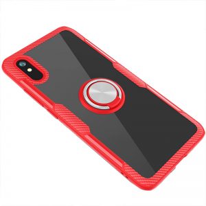 Cиликоновый чехол Deen CrystalRing c креплением под магнитный держатель для Xiaomi Redmi 9A – Красный