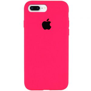 Оригинальный чехол Silicone Case 360 с микрофиброй для Iphone 7 Plus / 8 Plus – Розовый / Barbie pink
