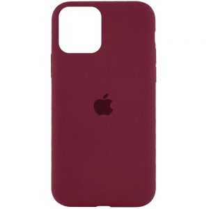 Оригинальный чехол Silicone Cover 360 с микрофиброй для Iphone 11 Pro – Бордовый / Plum