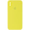 Чохол Silicone Case Square для Iphone X / XS Жовтий / Bright Yellow