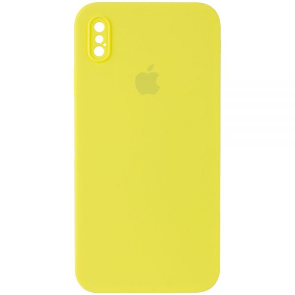 Чохол Silicone Case Square для Iphone X / XS Жовтий / Bright Yellow