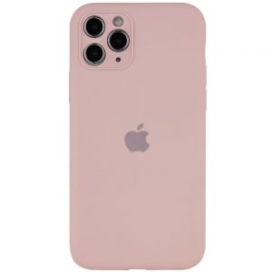 Оригинальный чехол Silicone Case Full Camera Protective с микрофиброй для Iphone 12 Pro – Розовый / Pink Sand