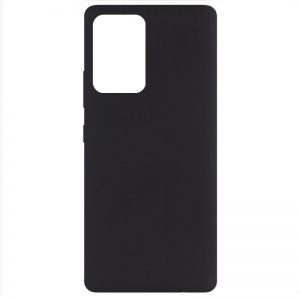 Чехол Silicone Cover Full without Logo (A) с микрофиброй для Samsung Galaxy A72 – Черный / Black