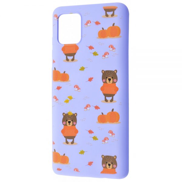 TPU чехол WAVE Fancy Case для Samsung Galaxy Note 10 Lite – Autumn bears / Light purple