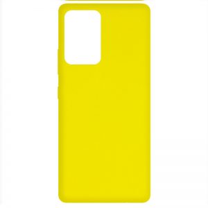Чехол Silicone Cover Full without Logo (A) с микрофиброй для Samsung Galaxy A72 – Желтый / Flash