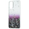 Силиконовый (TPU) чехол WAVE Confetti Case для Samsung Galaxy A02s – White / Dark purple