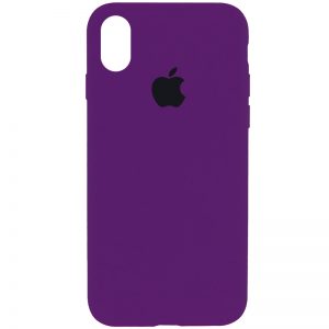 Оригинальный чехол Silicone Case 360 с микрофиброй для Iphone X / XS – Фиолетовый / Ultra Violet
