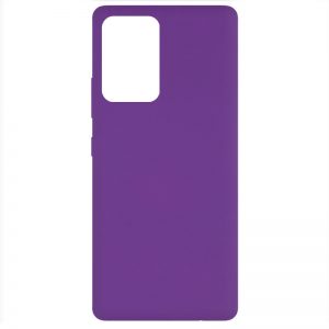 Чехол Silicone Cover Full without Logo (A) с микрофиброй для Samsung Galaxy A72 – Фиолетовый / Purple