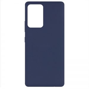 Чехол Silicone Cover Full without Logo (A) с микрофиброй для Samsung Galaxy A72 – Синий / Midnight blue