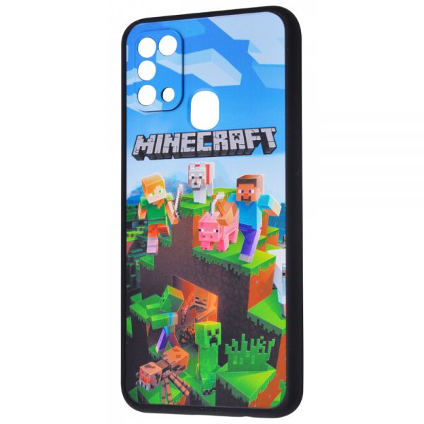 Чехол TPU+PC Game Heroes Case для Samsung Galaxy M31 – Minecraft