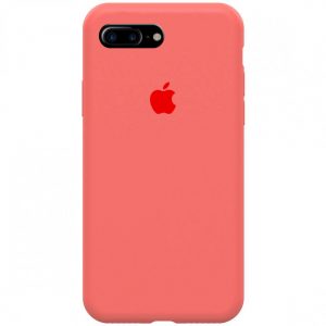 Оригинальный чехол Silicone Case 360 с микрофиброй для Iphone 7 Plus / 8 Plus – Розовый / Flamingo