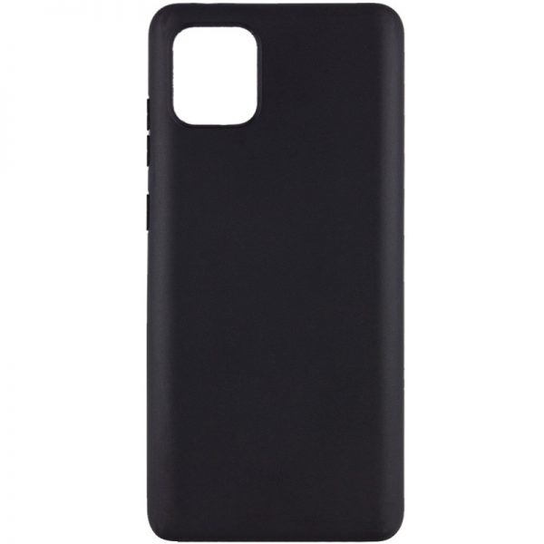 Матовый силиконовый TPU чехол для Samsung Galaxy Note 10 Lite  – Черный