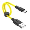 Кабель Hoco X21 plus Silicone USB to Type-C 3A (0.25м) – Black / Yellow 85638