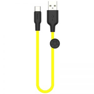 Кабель Hoco X21 plus Silicone USB to Type-C 3A (0.25м) – Black / Yellow