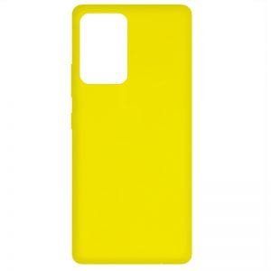 Чехол Silicone Cover Full without Logo (A) с микрофиброй для Samsung Galaxy A52 / A52s – Желтый / Flash