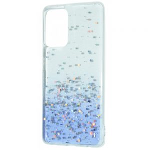 Силиконовый (TPU) чехол WAVE Confetti Case для Samsung Galaxy A72 – White / Purple