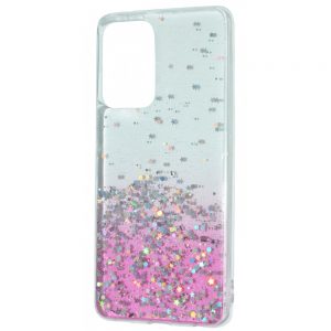 Силиконовый (TPU) чехол WAVE Confetti Case для Samsung Galaxy A72 – White / Pink