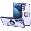 Чехол TPU+PC Deen CrystalRing с креплением под магнитный держатель для Samsung Galaxy S21 Plus —  Темно-синий