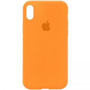 Оригинальный чехол Silicone Case 360 с микрофиброй для Iphone X / XS – Оранжевый / Papaya