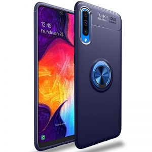 Cиликоновый чехол Deen ColorRing c креплением под магнитный держатель для Samsung Galaxy A50 2019 (A505) / A30s 2019 (A307) – Синий