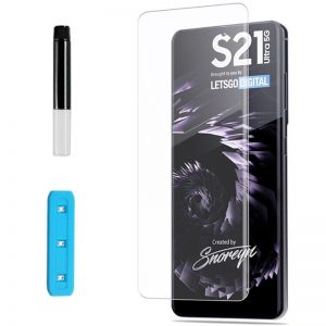 Защитное стекло 3D / 5D UV Full Glue с УФ клеем для Samsung Galaxy S21 Ultra – Clear