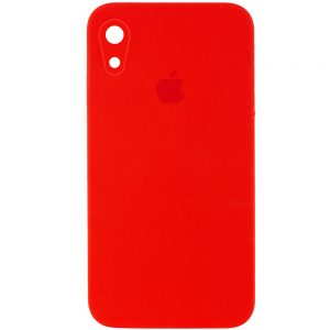 Оригинальный чехол Silicone Cover 360 Square с защитой камеры для Iphone XR – Красный / Red