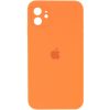 Оригинальный чехол Silicone Cover 360 Square с защитой камеры для Iphone 11 – Оранжевый / Papaya