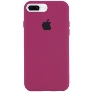 Оригинальный чехол Silicone Case 360 с микрофиброй для Iphone 7 Plus / 8 Plus – Бордовый / Maroon