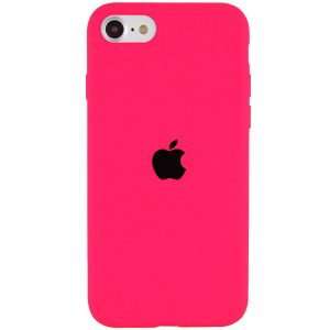 Оригинальный чехол Silicone Case 360 с микрофиброй для Iphone 7 / 8 / SE (2020) – Розовый / Barbie pink