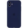 Чохол Silicone Case з захистом камери для Iphone 12 Синій / Deep navy