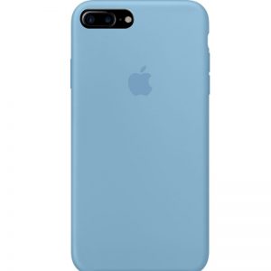 Оригинальный чехол Silicone Case 360 с микрофиброй для Iphone 7 Plus / 8 Plus – Голубой / Cornflower