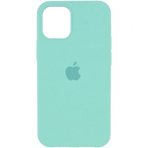 Оригинальный чехол Silicone Cover 360 с микрофиброй для Iphone 12 Pro / 12 – Бирюзовый / Ice Blue