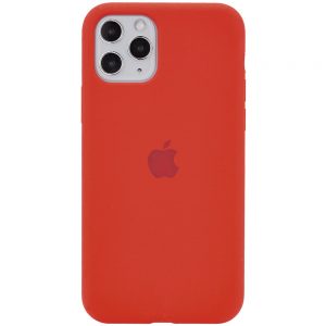 Оригинальный чехол Silicone Cover 360 с микрофиброй для Iphone 11 Pro – Красный / Dark Red