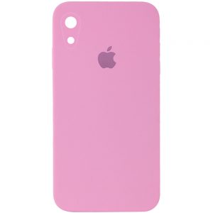 Оригинальный чехол Silicone Cover 360 Square с защитой камеры для Iphone XR – Розовый / Light pink