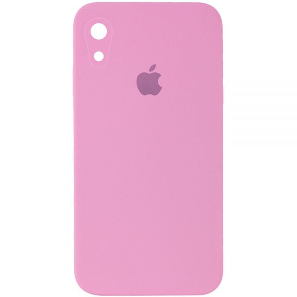 Чохол Silicone Case Square для Iphone XR Рожевий / Light pink