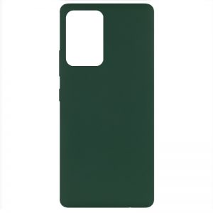 Чехол Silicone Cover Full without Logo (A) с микрофиброй для Samsung Galaxy A72 – Зеленый / Dark green
