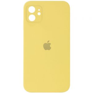 Оригинальный чехол Silicone Cover 360 Square с защитой камеры для Iphone 11 – Желтый / Canary Yellow