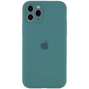 Оригинальный чехол Silicone Case Full Camera Protective с микрофиброй для Iphone 12 Pro – Зеленый / Pine green