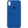 Оригинальный чехол Silicone Case 360 с микрофиброй для Iphone X / XS – Синий / Navy Blue