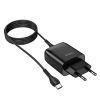 Сетевое зарядное устройство Hoco C72Q Qualcomm Quick Charge 3.0 + кабель Type-C 1USB / 18W – Black 85293