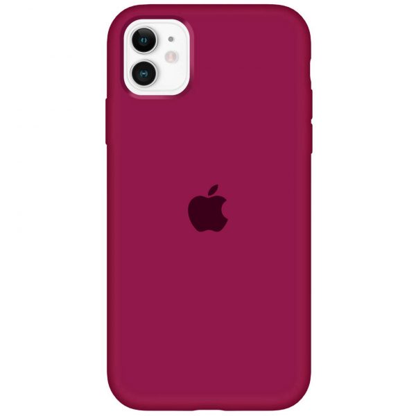 Чохол Silicone Case для Iphone 11 Бордовий / Maroon