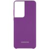 Оригинальный чехол Silicone Case с микрофиброй для Samsung Galaxy S21 Ultra – Фиолетовый / Grape
