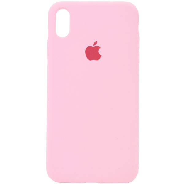 Оригинальный чехол Silicone Case 360 с микрофиброй для Iphone XR – Розовый / Light pink