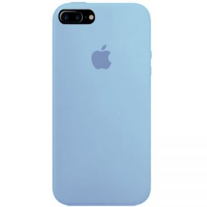 Оригинальный чехол Silicone Case 360 с микрофиброй для Iphone 7 Plus / 8 Plus – Голубой / Lilac Blue