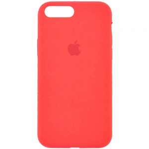 Оригинальный чехол Silicone Case 360 с микрофиброй для Iphone 7 Plus / 8 Plus – Оранжевый / Pink citrus